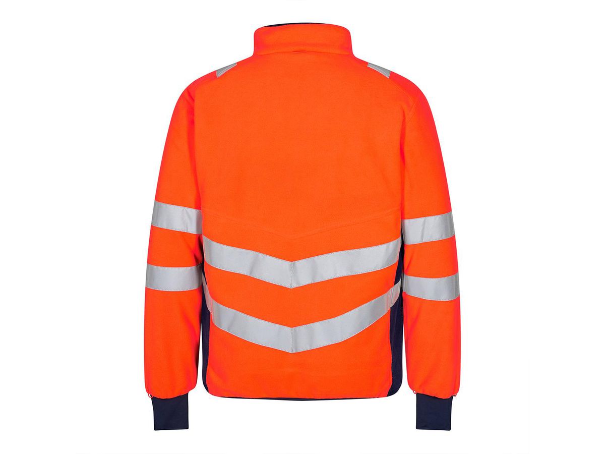 Safety Fleece Jacke Gr. 2XL - Orange/Blue ink