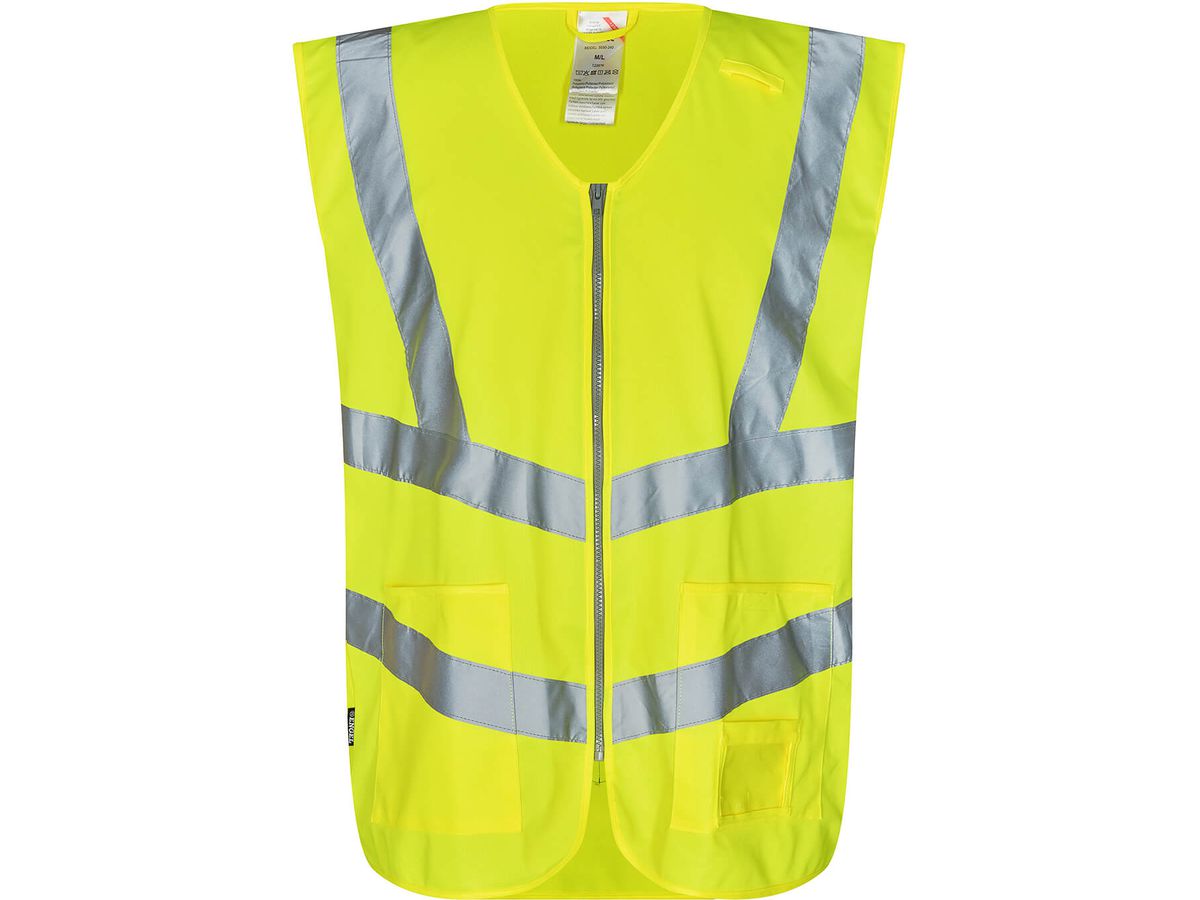 Safety Verkehrsweste Gr. M/L - Farbe 38 gelb, mit Taschen