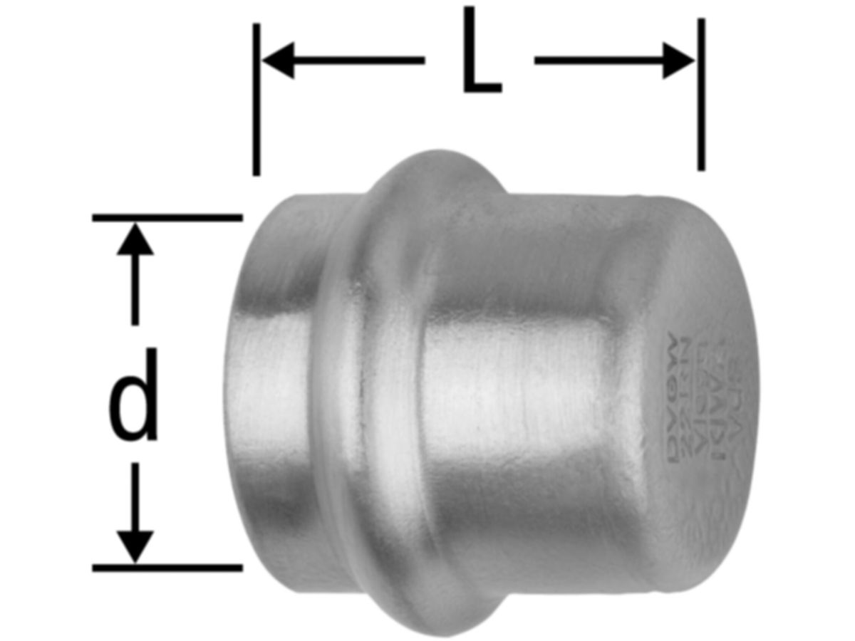 Optipress-Inox-Verschlusskappe 18 mm