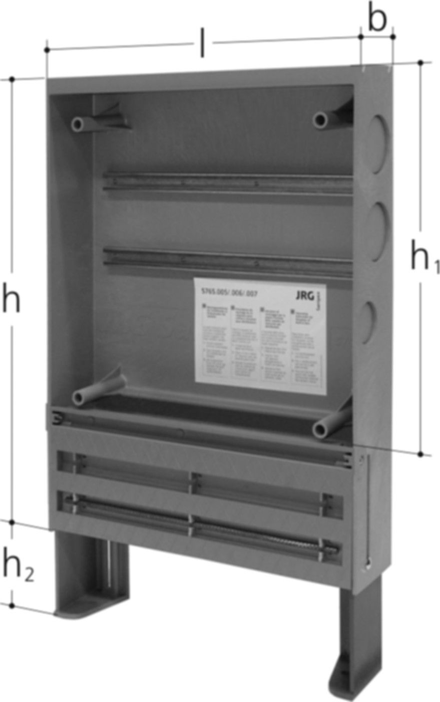 Sanipex Einbaukasten mit Frontblende - für Verteiler, ohne Revisionsrahmen
