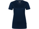 Damen-V-Shirt COOLMAX Gr. XL, tinte - 100% Polyester, 130 g/m²