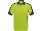 Poloshirt Contrast Perf. XS kiwi/anth. - 50% Baumwolle, 50% Polyester, 200 g/m²