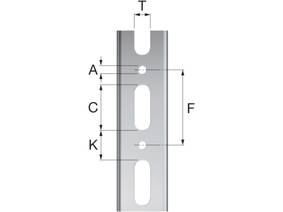 Montageschiene FLAMCO R0 HxB 18x28 mm - à 2 m, verzinkt