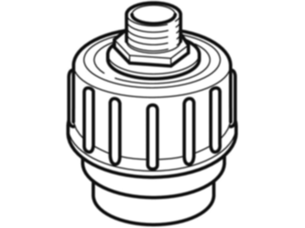 Geberit Stutzen mit Messingnippel - 50 3/4"x18 mm