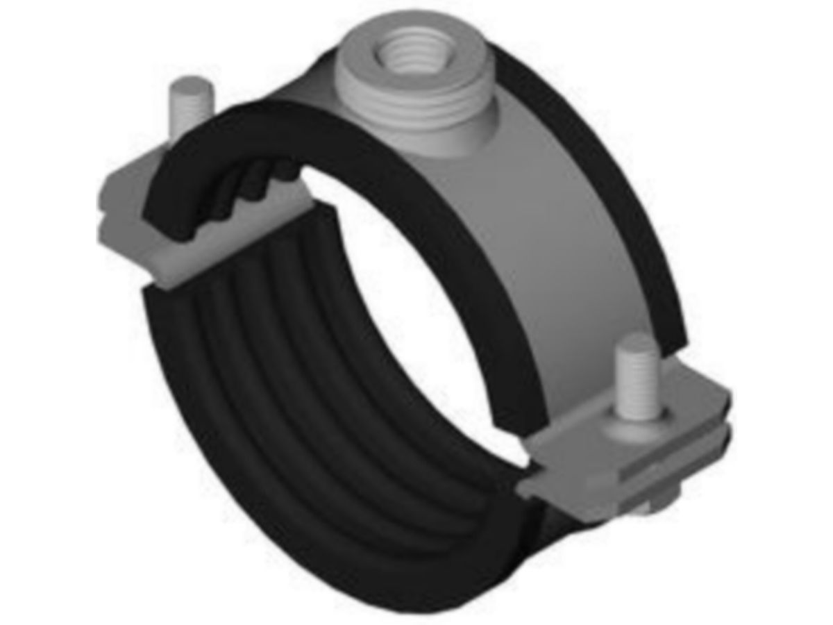 Polyfix Eco Rohrschelle isoliert nietet - 2 Schrauben, 2.1a/11.17 Verzinkt