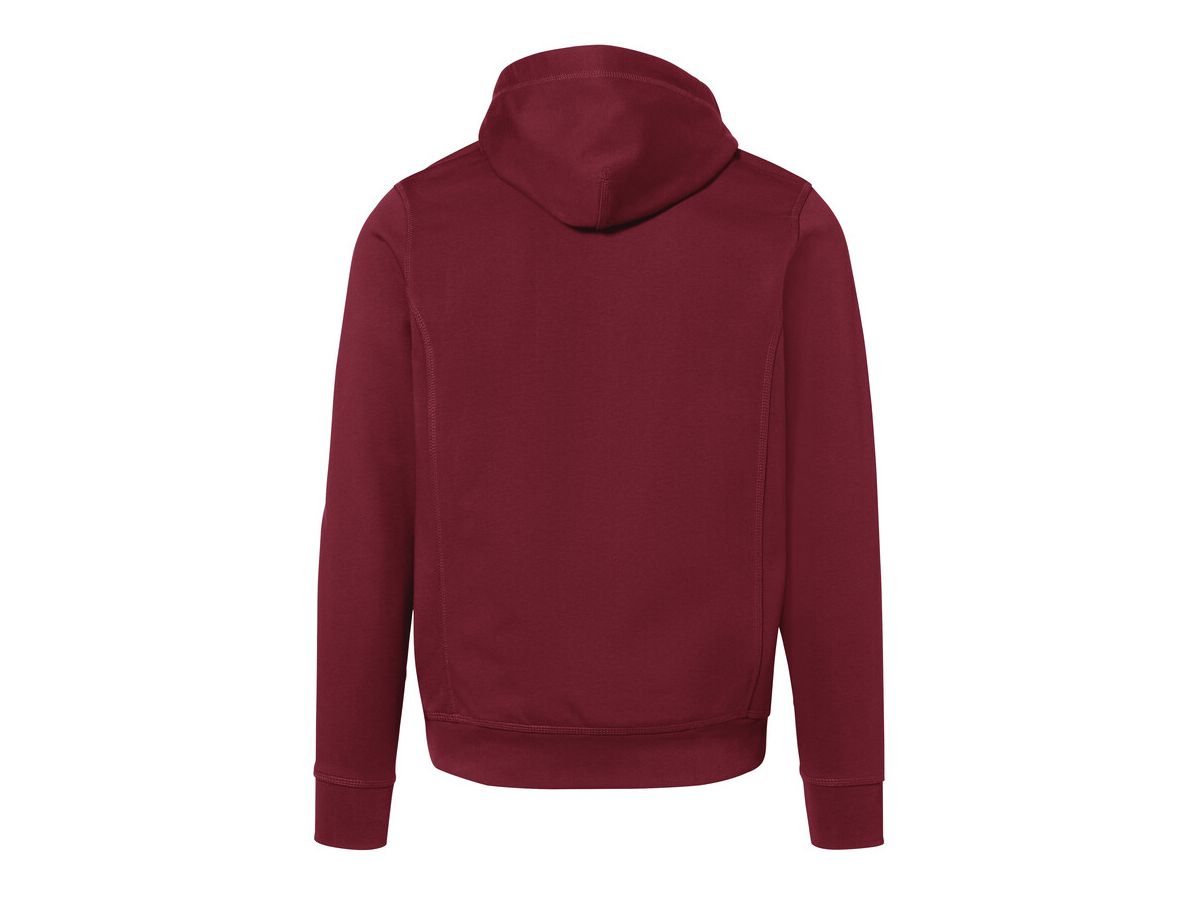 Kapuzenjacke Bonded, Gr. XL - weinrot/silber