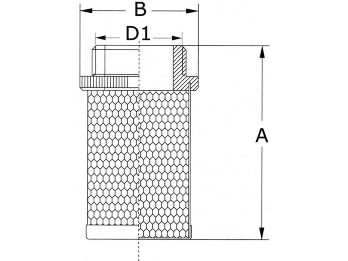 Filterkorb rostfrei   3/4" AG - Gewinde aus Nylon