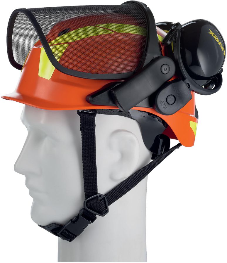 UVEX pheos forestry Schutzhelm orange - mit Metallvisier und Gehörschutz