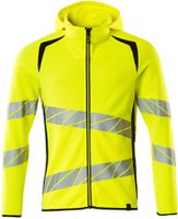 Kapuzensweatshirt, Gr. 2XL - hi-vis gelb/schwarz, 50% PES/50% CO