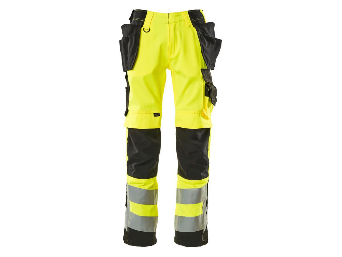 Hose mit Hängetaschen, Gr. 82C68 - hi-vis gelb/schwarz