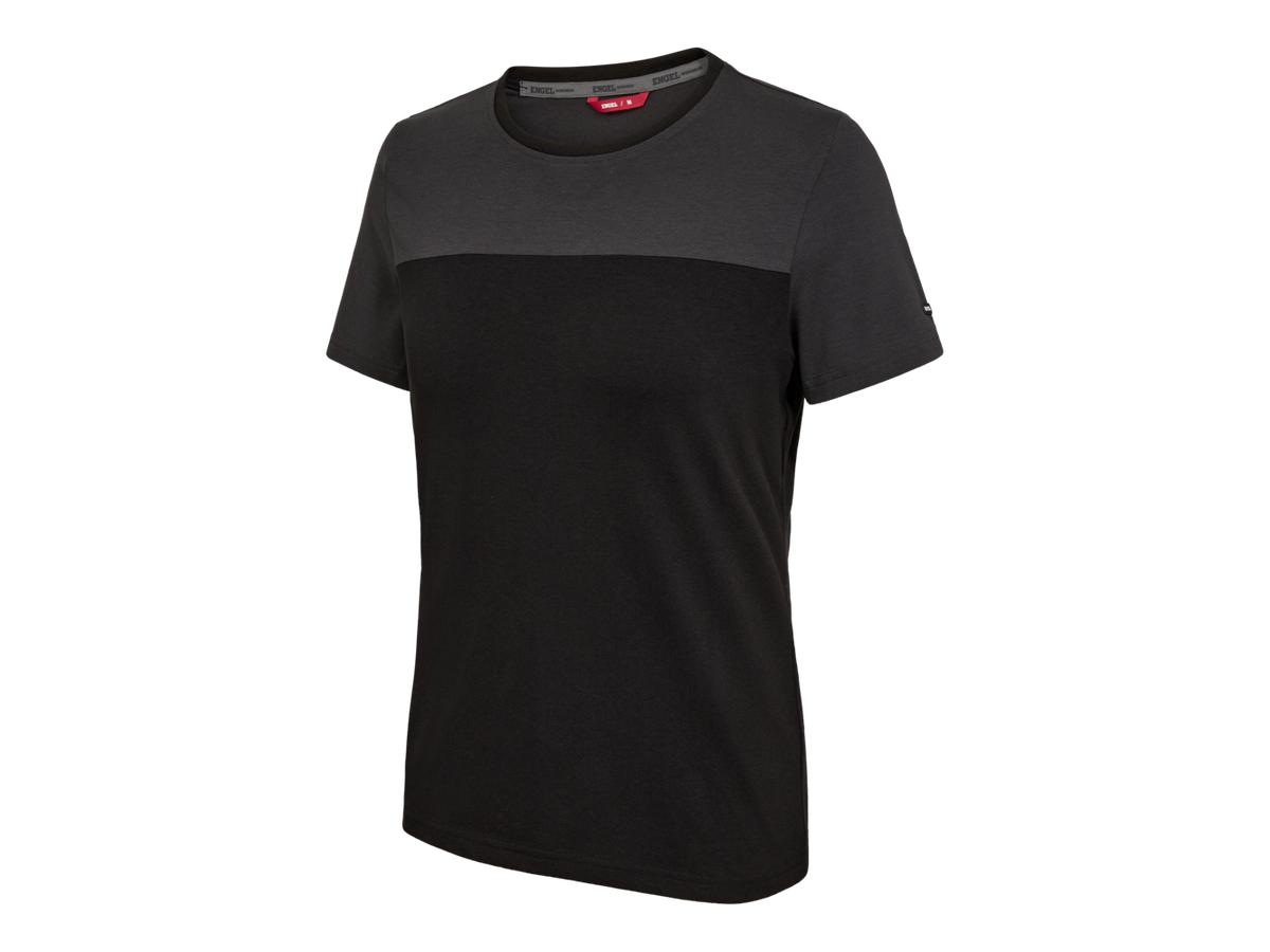 ENTIRE Damen T-Shirt Gr. M - Schwarz/Anthrazit Grau