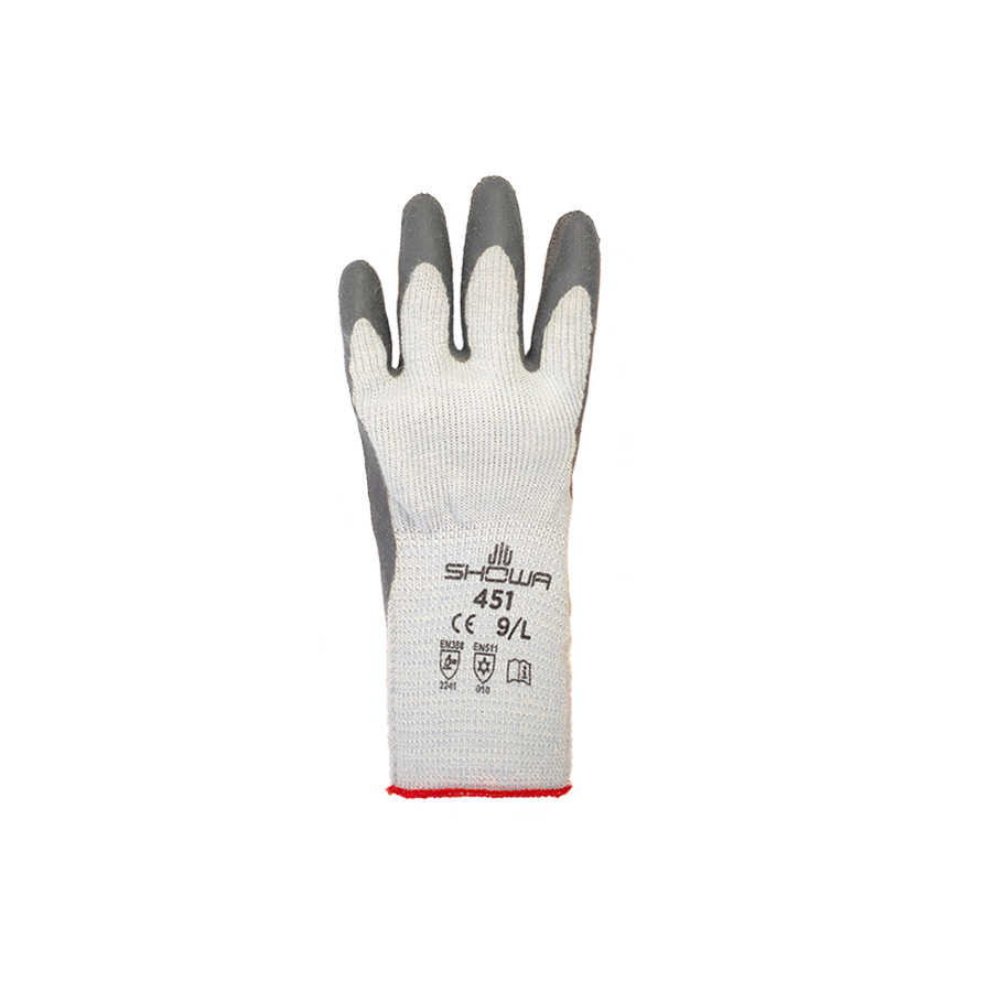 Schutzhandschuhe SHOWA THERMO GRIP - m/grauer Teilbeschichtung, Gr. L/9