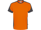 T-Shirt Contrast Perf. L orange/anth. - 50% Baumwolle, 50% Polyester