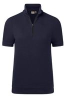 Poloshirt Mikralinar ZIP Piqué Gr. 2XL - tinte, aus 50% BW 50 PE