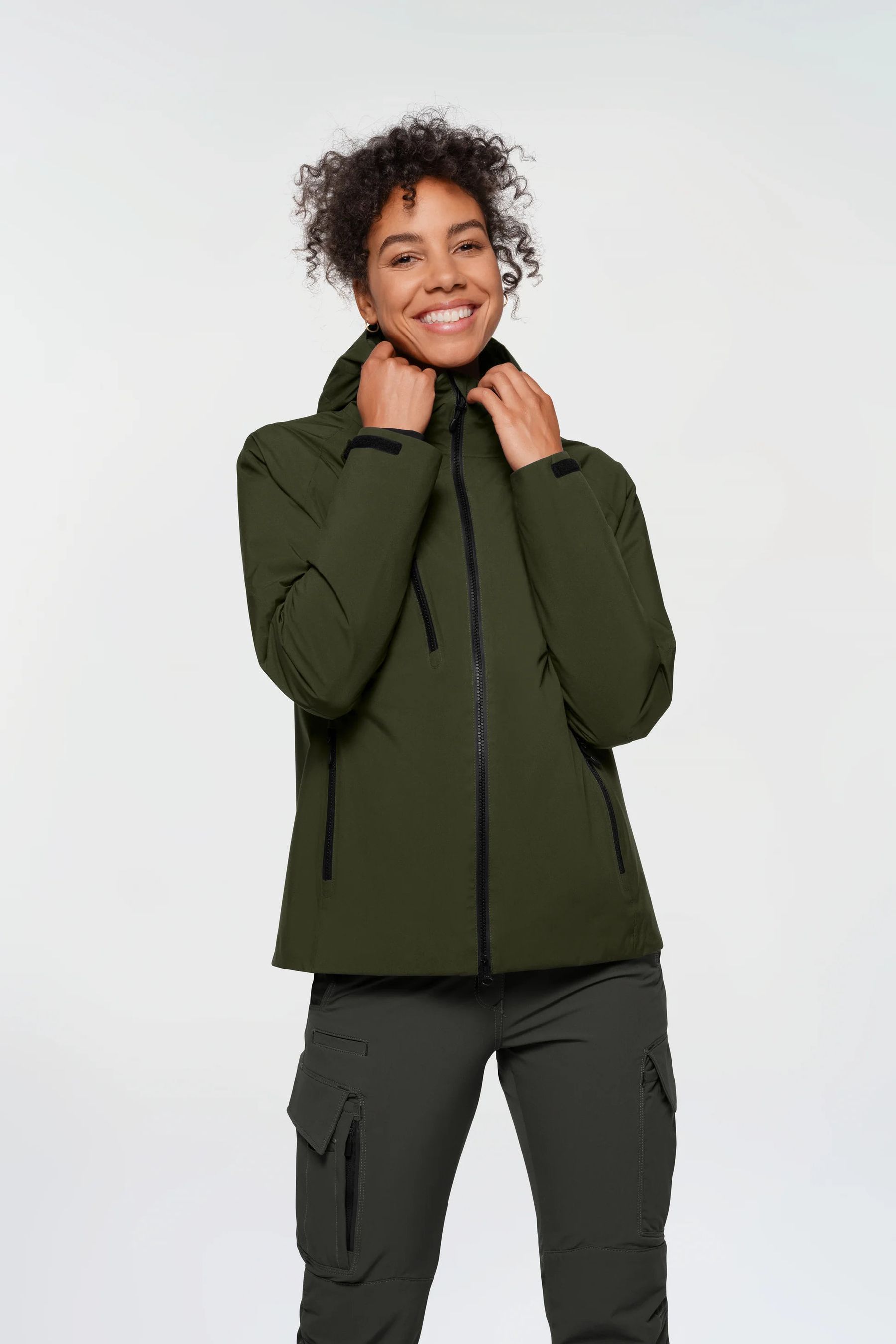 HAKRO Damen High-Activejacke ECO,Gr.M - Farbe: olive, 100% Polyester rec.