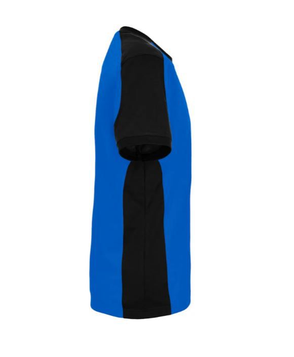 T-Shirt Contrast Mikralinar Gr. 2XL - royalblau/schwarz