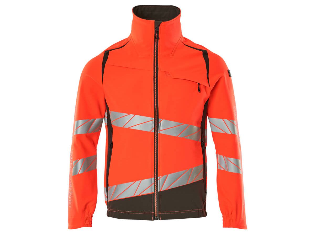 Jacke ultimate Stretch, Gr. S - hi-vis rot/dunkelanthrazit