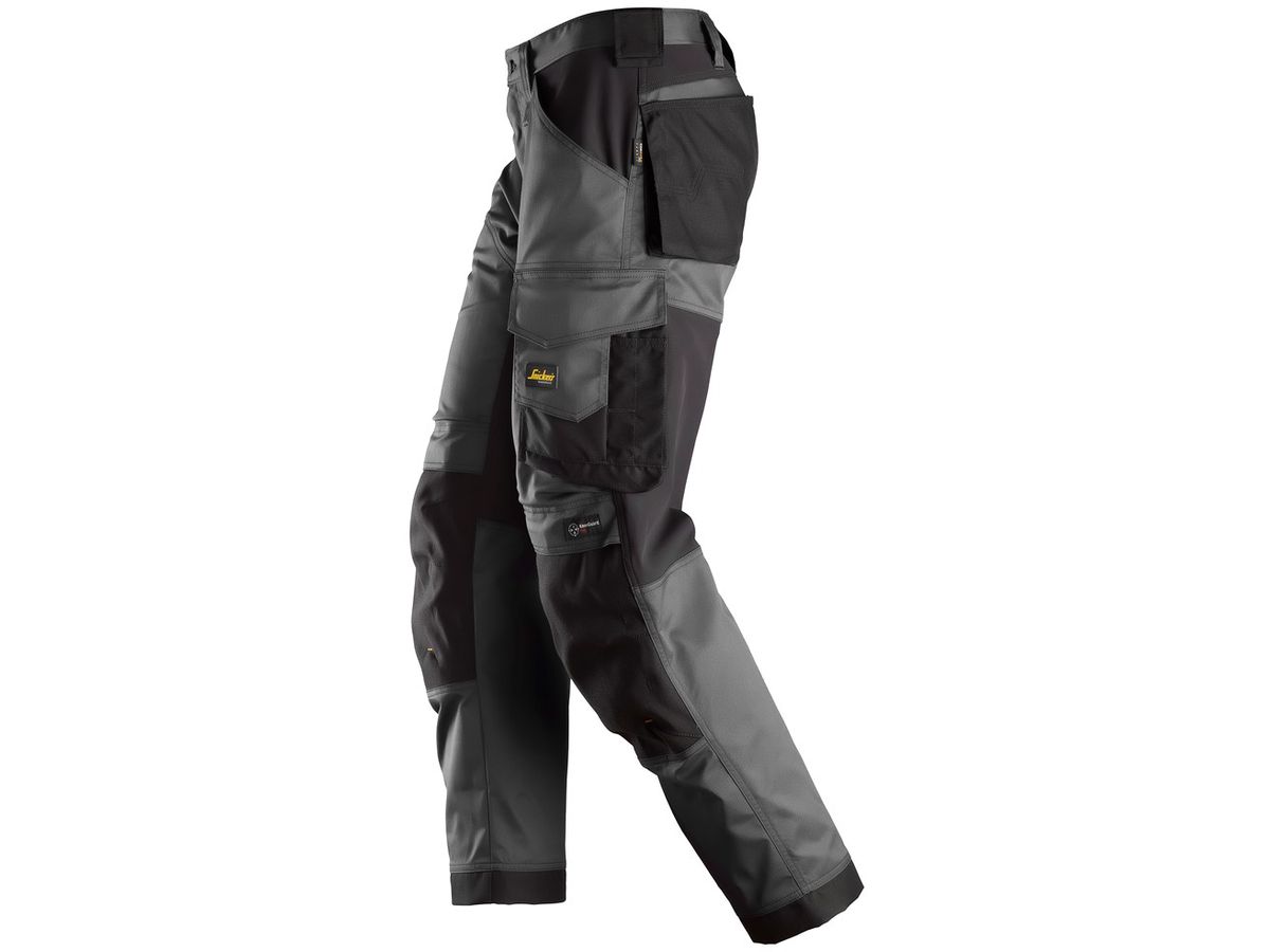 AllroundWork Arbeitshose, Gr. 244 - stahlgrau-schwarz, Stretch Loose Fit