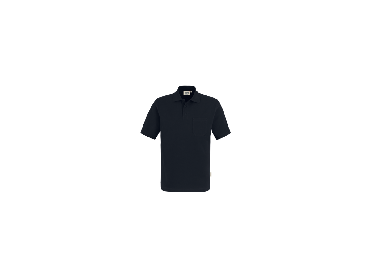 Pocket-Poloshirt Top Gr. 3XL, schwarz - 100% Baumwolle