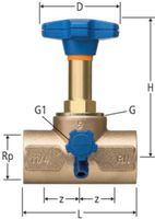 Geradsitzventil 1/2" - mit Entleerung