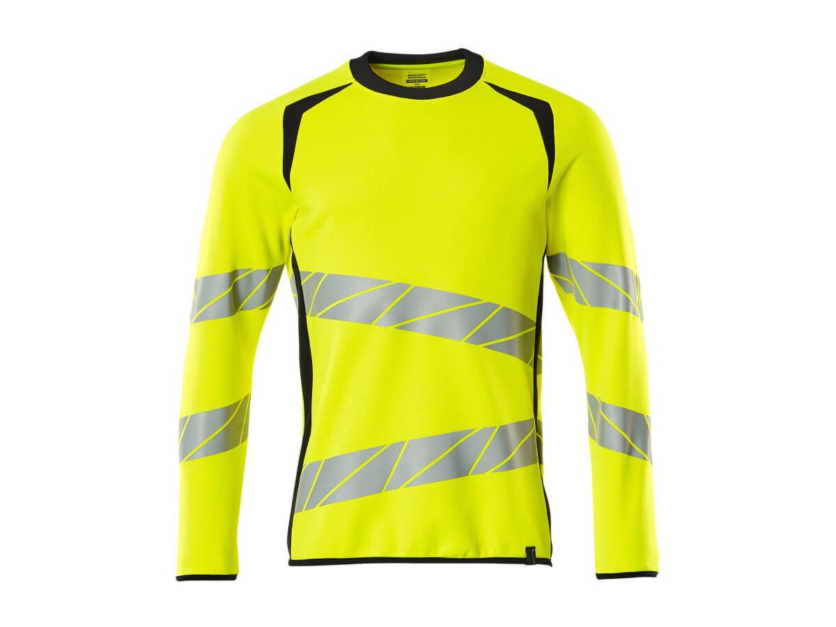 Sweatshirt Premium zweifarbig, Gr. 2XLO - hi-vis gelb/schwarzblau