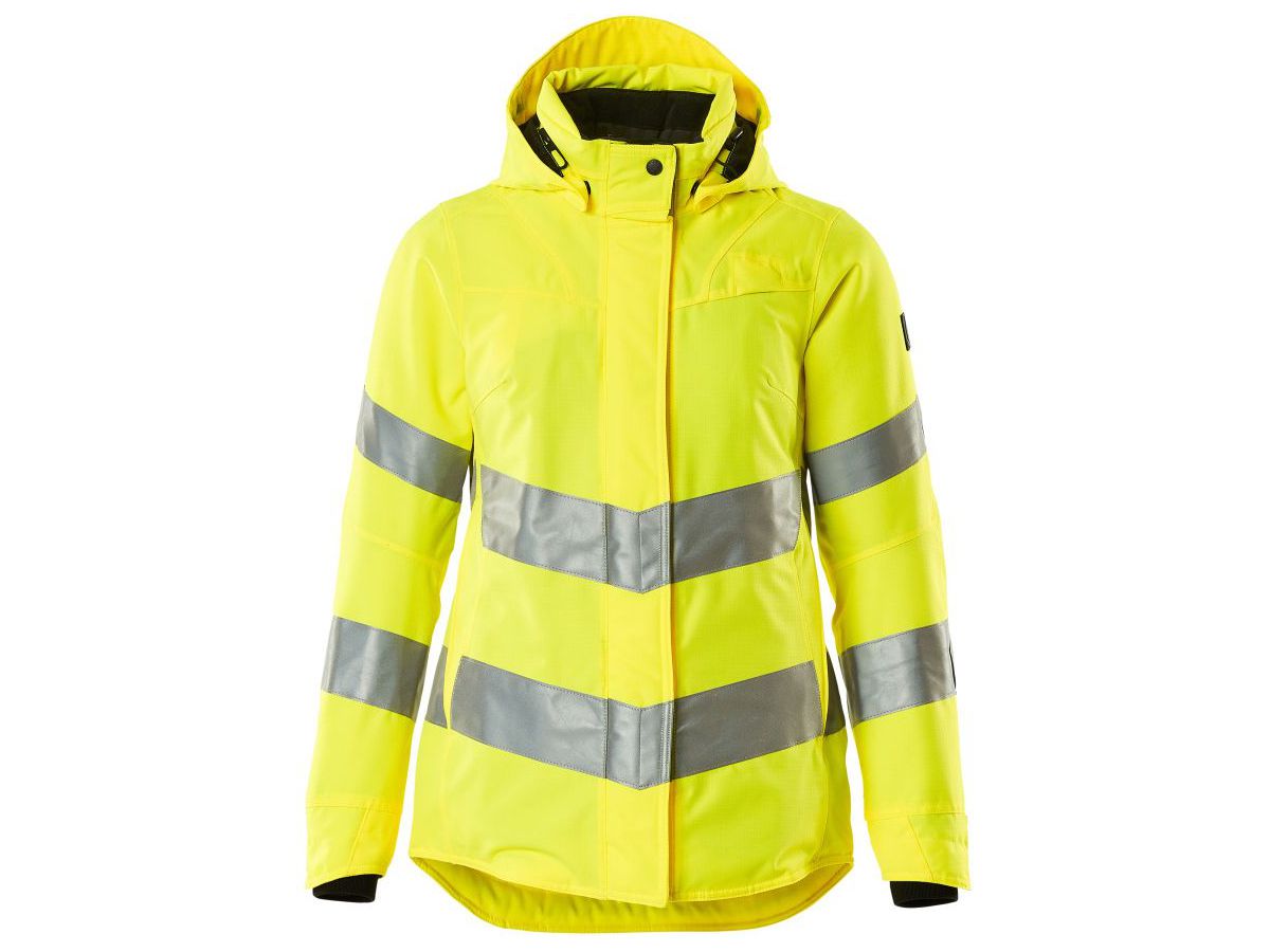 Winterjacke Damen-Passform, Gr. M - hi-vis gelb, wasserdicht Kl. 3