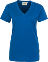 Damen-V-Shirt Classic Gr. 2XL, royalblau - 100% Baumwolle