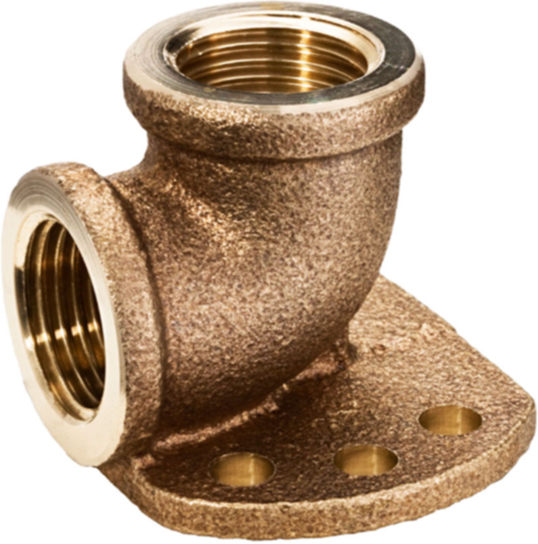 Winkel Rotguss 90° mit Flansch