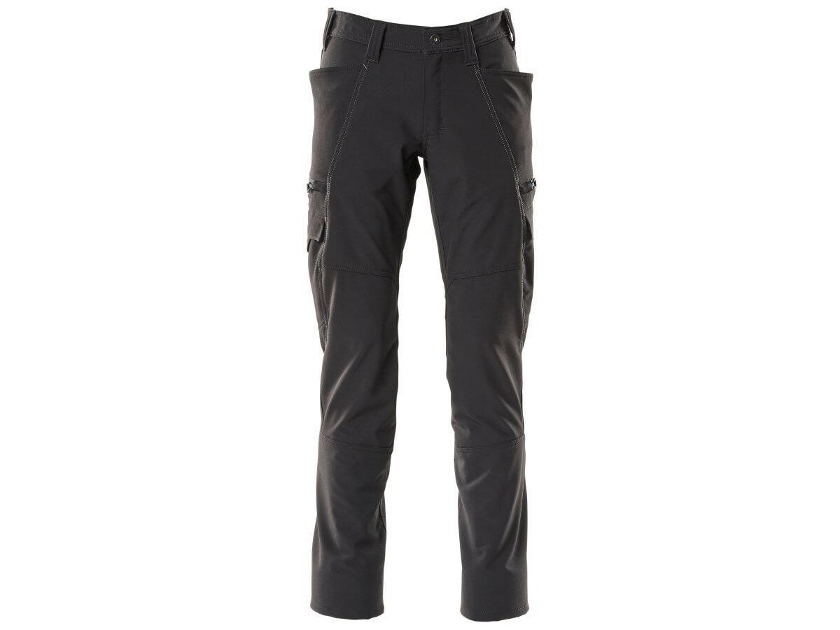 Hose mit Schenkeltaschen, Gr. 76C46 - schwarz, 88% PES / 12% EOL