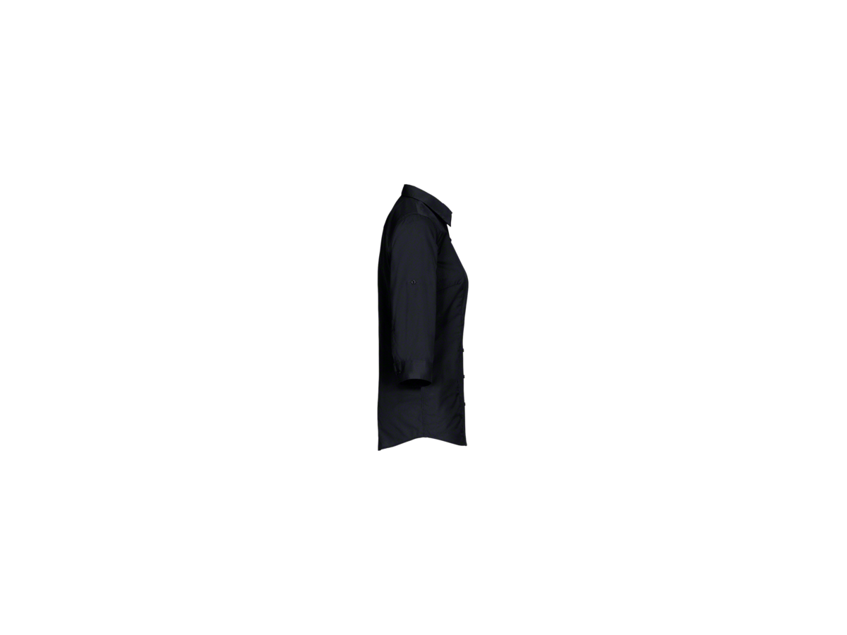 Bluse Vario-¾-Arm Perf. Gr. XS, schwarz - 50% Baumwolle, 50% Polyester, 120 g/m²