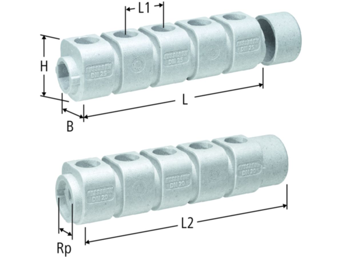 Isolation DN 20 - zu Verteiler inkl. Endkappe 86025