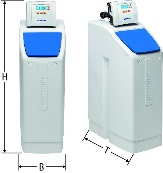 Wasserenthärter Compact Nussbaum - Betriebsdruck min. 3 bar-max 6 bar 25°C