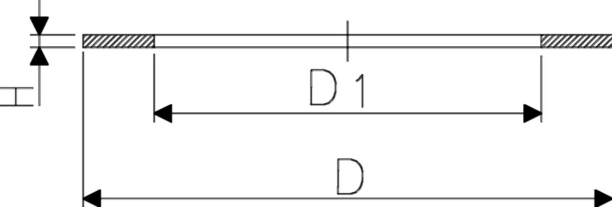 Flachdichtung zu Abpress-Einmauer Zapfen
