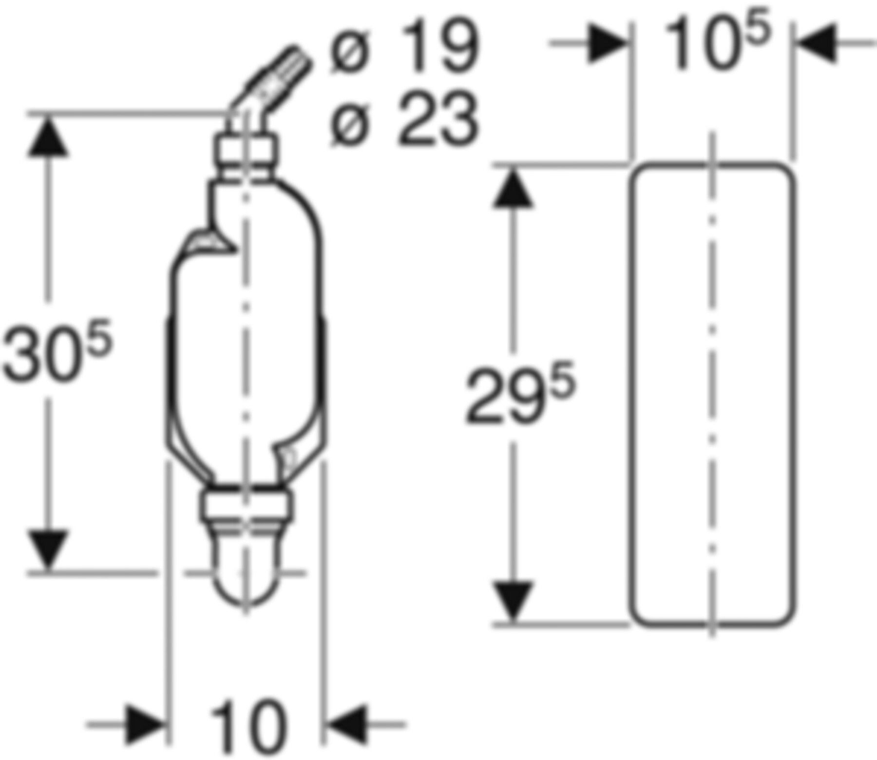 Geberit PE Aufputzsifon - für Wasch- und Geschirrspülmaschine