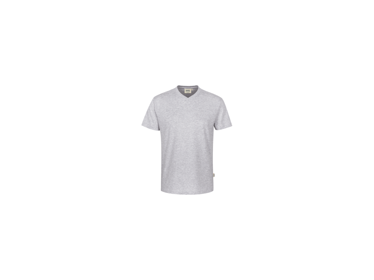 V-Shirt Classic Gr. L, ash meliert - 98% Baumwolle, 2% Viscose, 160 g/m²