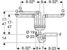 Geberit Sifongarnitur 3-tlg 56 x 1½"