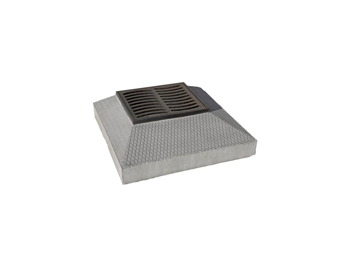 Schachtrahmen Typ Q2, Klasse C250, flach - exzentr., m/Belaganschluss, 85x85x20 cm