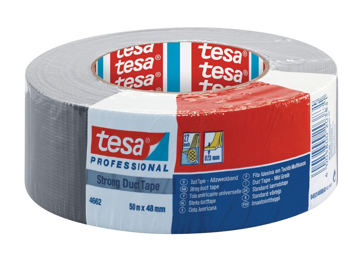 Betonband TESA silber, 48 mm, 4662-86 - Rolle à 50 m