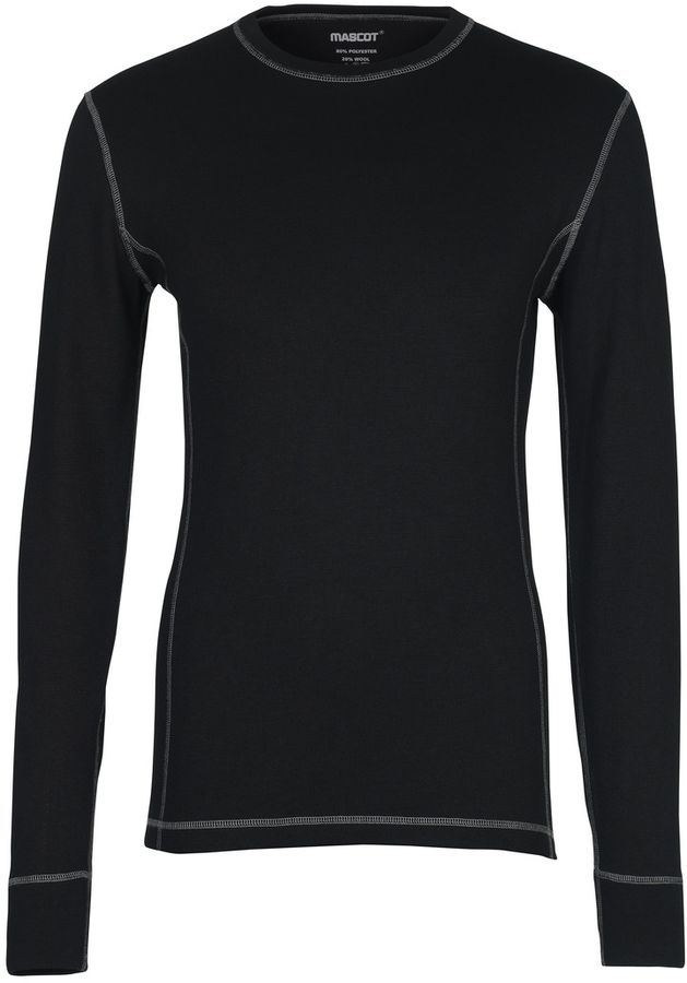 MASCOT LOGRONO UNTERHEMD schwarz - 80% Coolmax Polyest./ 20% Wolle 190 g/m²