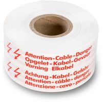Warnband "Achtung Kabel" - Rollen à 250 m, starke Ausführung