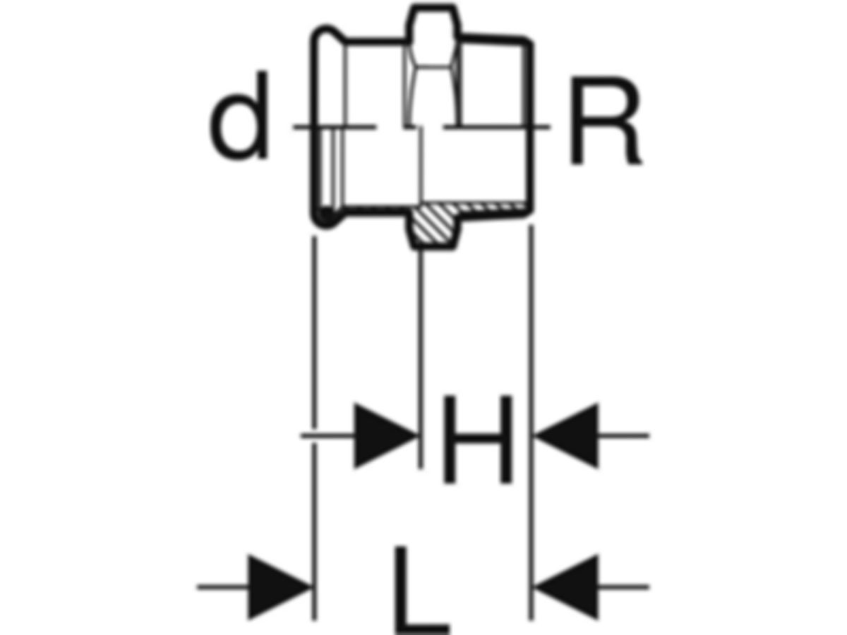 MPF-Uebergangsstück 15-1/2" Nr. 21703