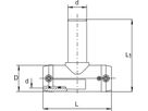 HDPE FRIALEN PE 100 SDR 11 T-Stück mit - langem Abgangstutzen als Kit mit Muffe