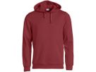 CLIQUE BASIC Hoody, bordeaux, Gr. XS - 80% Polyest. 20% Baumw. 300 g/m2