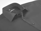 Herren Hemd kurzarm Grösse 44 (XL) - 6070-anthrazit Smellproof-Stretch-Kragen