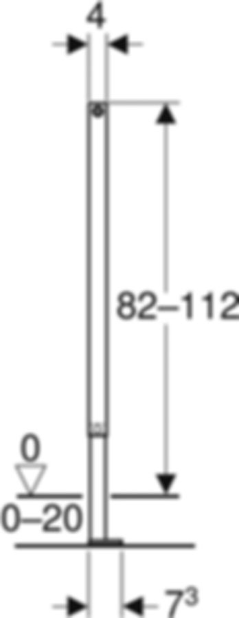 Geberit Duofix Ständer teilhoch - 82-112 cm
