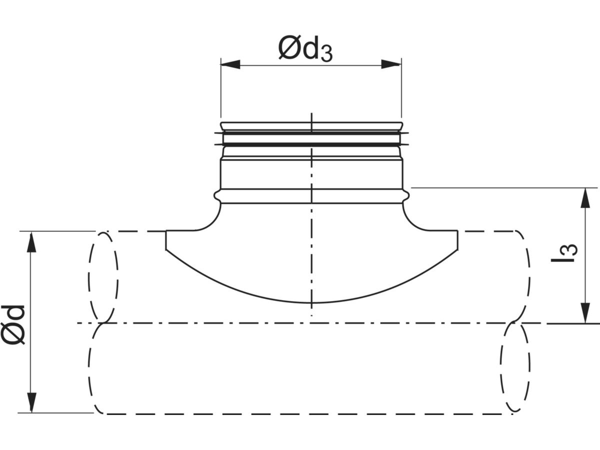 Sattelstück PSU-V 200/125 - gepresst