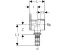 Geberit Mepla-Anschl.Winkel 16-1/2" - aufputz