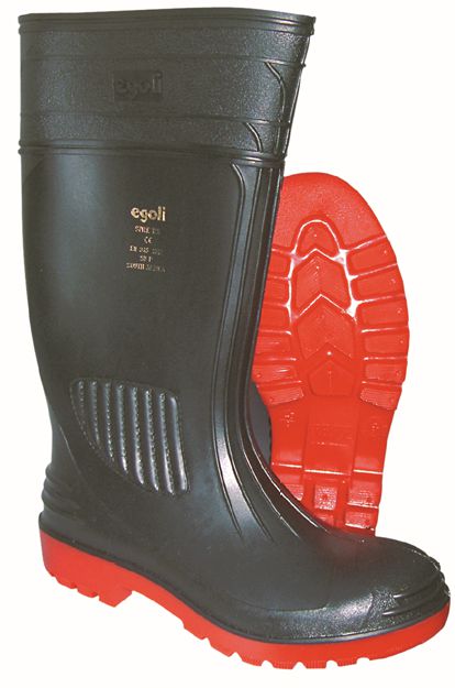 Baustiefel aus Nitril/PVC schwarz - EN ISO 20345:2004 S5, mit Stahlkappe