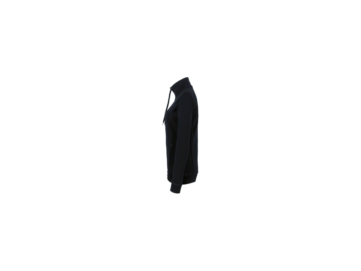 Damen-Sweatjacke College Gr. XL, schwarz - 70% Baumwolle, 30% Polyester, 300 g/m²