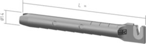 Rohrkonsole Ø 14 mm Länge: 80 mm - promatverzinkt